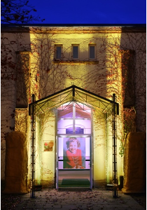 Exhibition photograph of the former NAAFI at Schloß Neuhaus